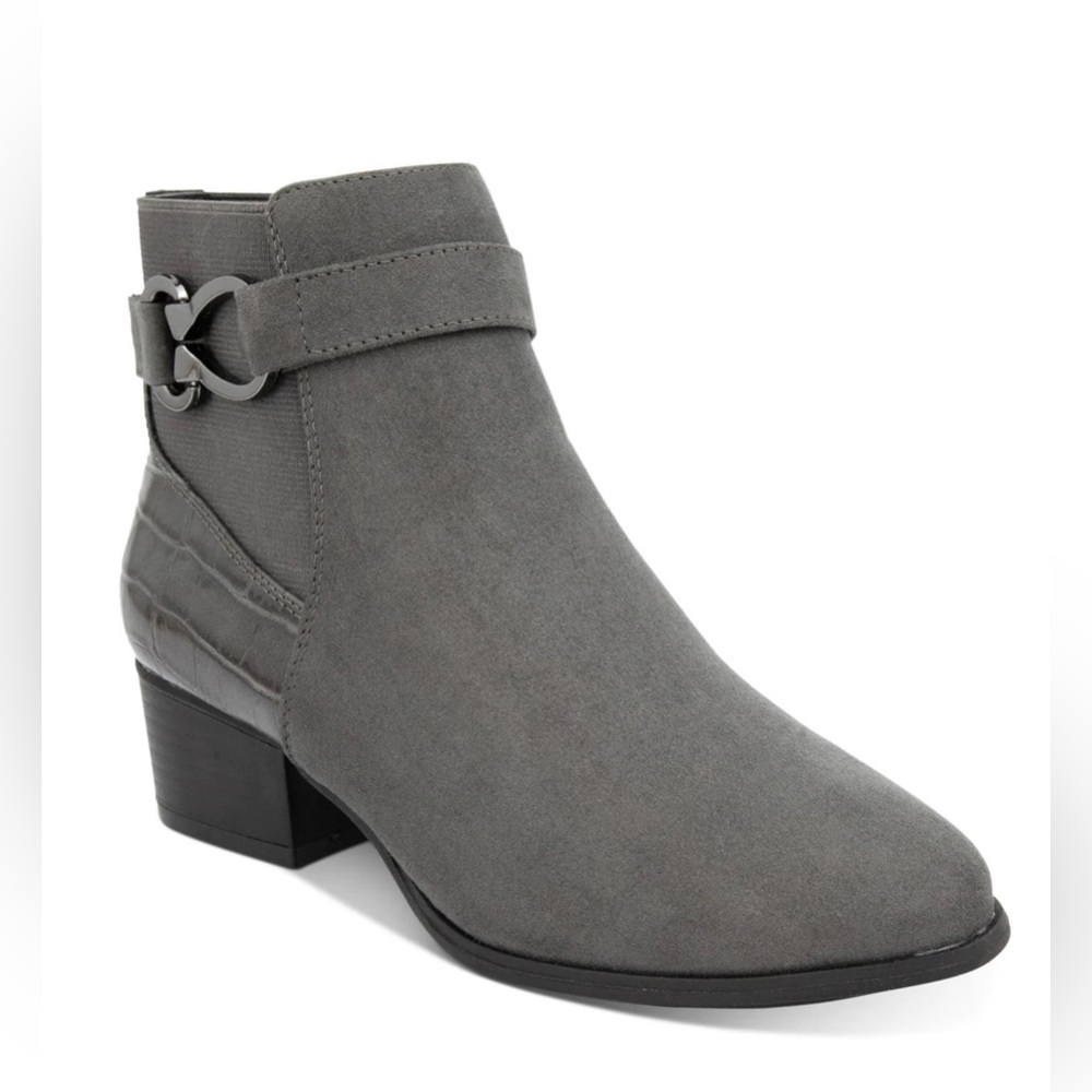 Nadine Womens Faux Leather Ankle Ankle Boots